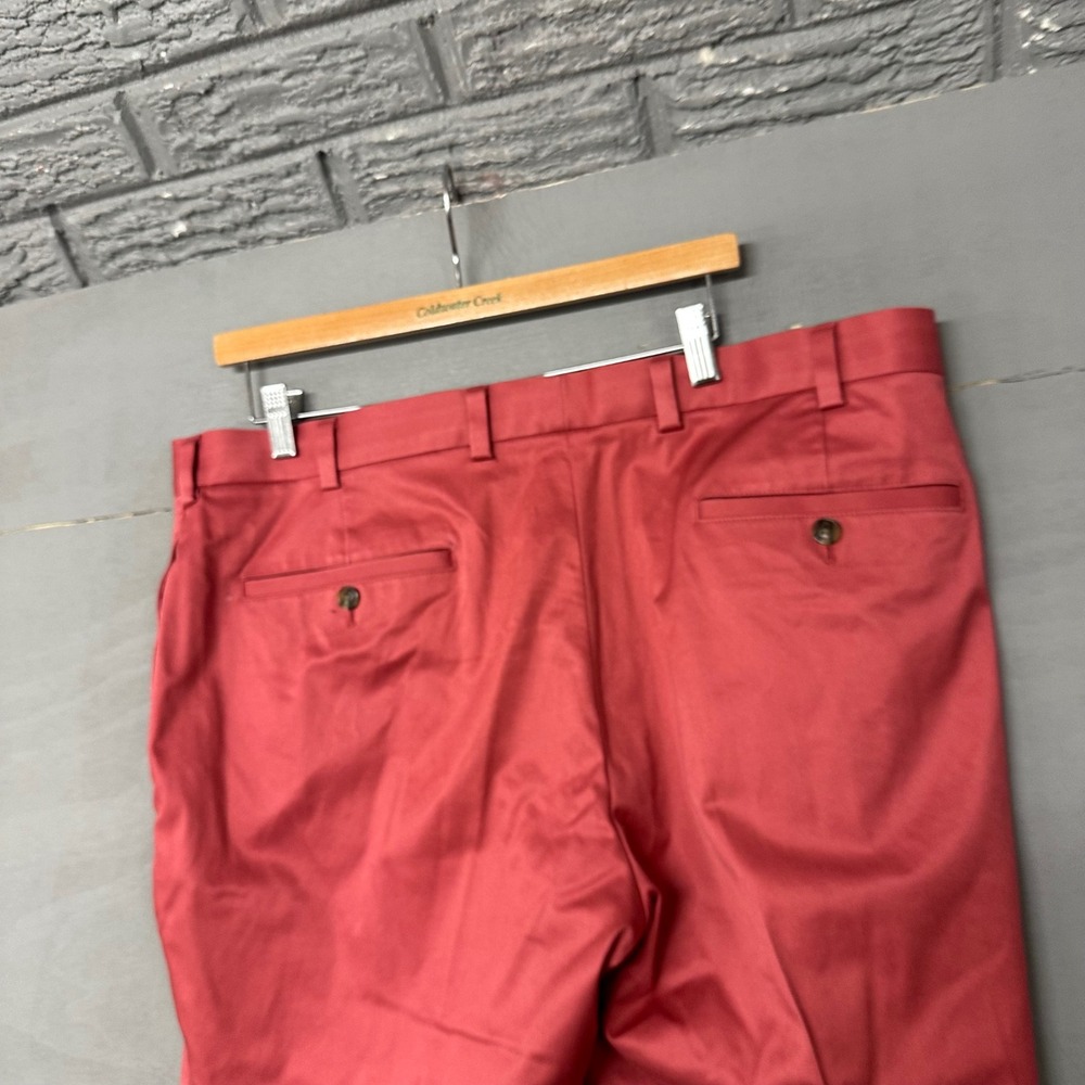 Brooks Brothers Clark Fit Advantage Chino Stretch Pants Salmon Red 38x30
